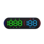 Ftrimoun HUD Head Up Display GPS Speedometer Beidou GPS Digital Windshield Projection KMH MPH Overspeed Alarm Universal Digital Speedometer 1 Pack