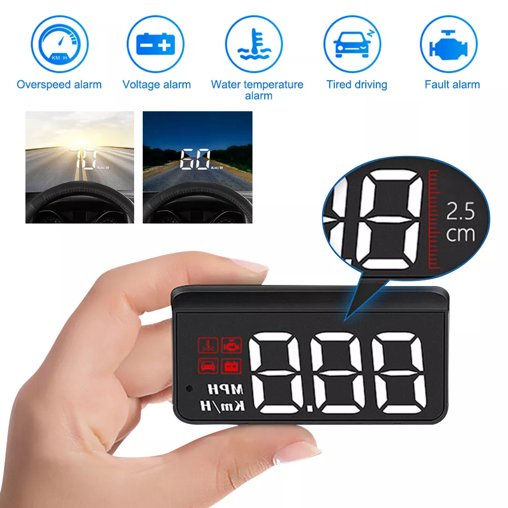 Obd2 Speedometer M8 HUD Head Up Display Car OBD2 II EUOBD Overspeed ...
