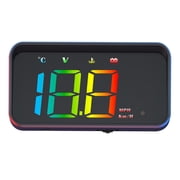 Car HUD Heads-Up Display Windshield Projector Digital OBD GPS Speedometer Speed Water Temp Volts Multi-Functional Driving Alarm 3.5" x 1.77" / 9 x 4.5 cm