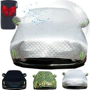 Car Hail Cover Protector with Storage Bag, 2025 Upgraded Hail Protector Car Cover, All Weather Snowproof Waterproof Windproof Sun Uv Protection Silver Plus Velvet, Off-Road SUV