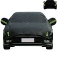 thumbnail image 1 of Car Half Cover Car Cover - Oxford Cloth Hail Protection, Durable & Waterproof For Three - Box Sedans, Black, 1 of 6