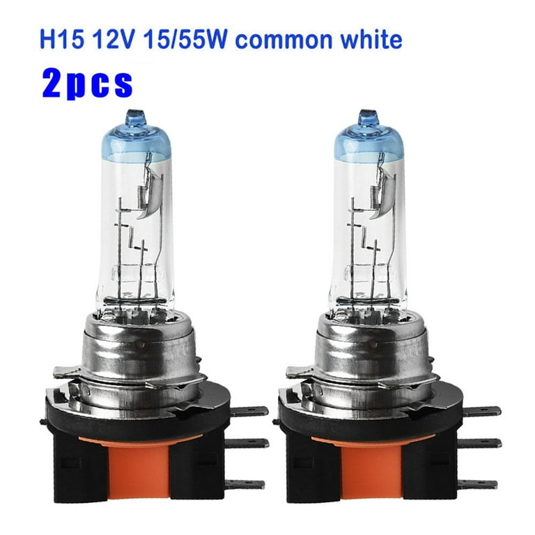 Car Halogen Bulbs Turn Signal Headlight Fog Light DRL H15 12V 55W  Transparent 