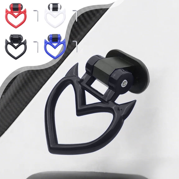 Car Handle Straps under $5! kkbbma Heart shaped Car Handle Straps Drift Charm Rear Bumper Warning Ring Decor Subway Bus Broken Heart Handle for Car Interior