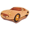 thumbnail image 1 of Car Handmade All Natural Exotic Wood Puzzle Trinket Box, 1 of 4