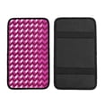 thumbnail image 1 of Car Handrails Box Pad 12.6 X 7.5 In Waterproof Non-Slip Wear-Resisting Durable Breathable Strong Tensile And Tensile Stretch Magenta Houndstooth_2, 1 of 7
