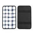 thumbnail image 1 of Car Handrails Box Pad 12.6 X 7.5 In Waterproof Non-Slip Wear-Resisting Durable Breathable Strong Tensile And Tensile Stretch Doderblue Checked Hand-Drawn Sketch_1, 1 of 7