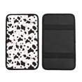 thumbnail image 1 of Car Handrails Box Pad 12.6 X 7.5 In Waterproof Non-Slip Wear-Resisting Durable Breathable Strong Tensile And Tensile Stretch Simple Cow Print Pattern White Background, Pink And White_1, 1 of 7