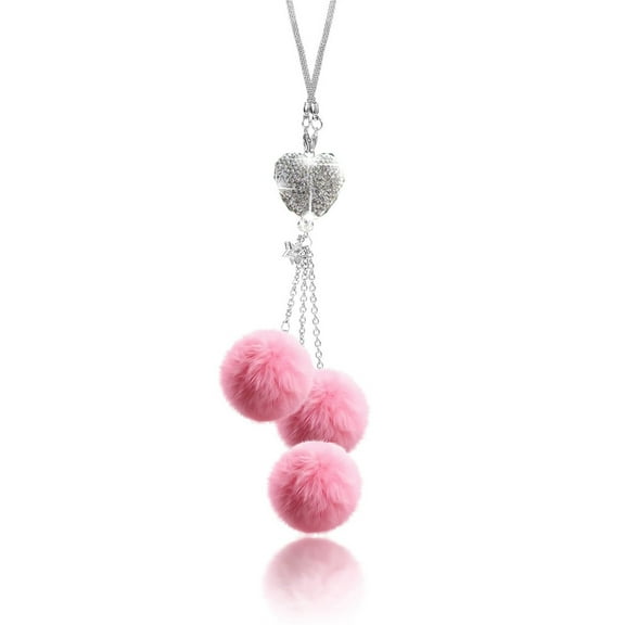 Car Hanging Accessories,Happon 1 Pack Bling Car Accessories Interior for Women,Car Rear View Mirror Pendant, Bling Car Accessories for Women Girls (Pink)