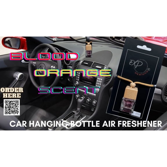 Car Hanging Diffuser Air Freshener with Essential Oils - Blood Orange