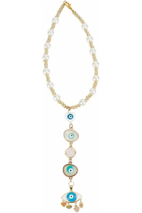 Car Hanging Ornament Heart Rear View Mirror Car Charm Resin Beaded Decor Sun Catcher Pendent Interior Decoration for Window Home Door Balcony for DIY