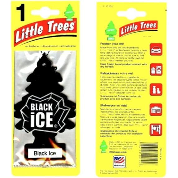 Car | Hanging Paper Tree for Home or Car | Black Ice | 3 Pack