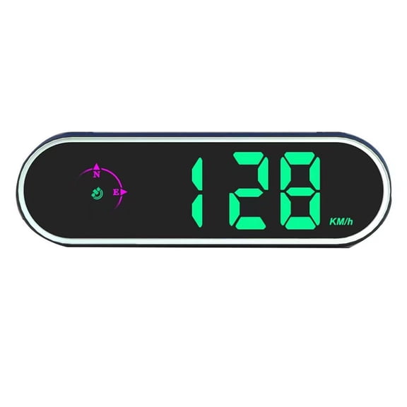 Car Head Up Display HUD Digital Speedometer With Compass, Auto On/Off KM/H MPH Meter, 7 Color Options, Large Font For Cars Trucks Buses Scooters, Black(USB cable)