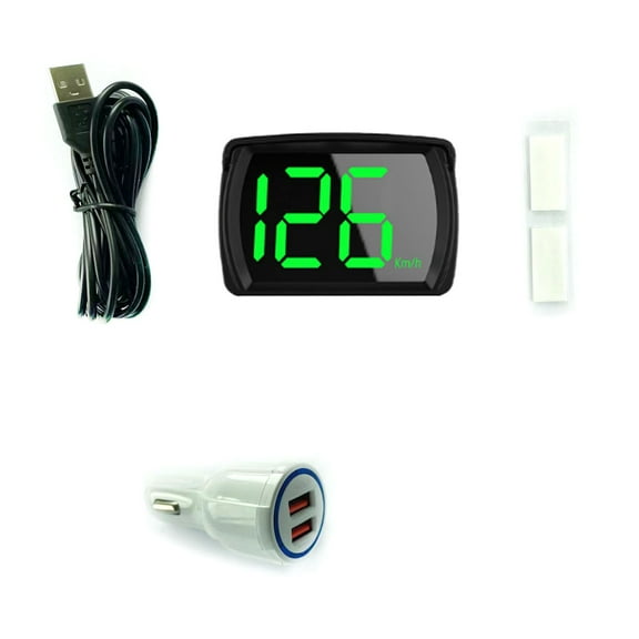 Car Head-Up Display: GPS Digital Speedometer with LED Large Font Display - Universal Car Charge Adapter - Ideal for Car, Truck, SUV, Motorcycle - Stay Informed on the Road