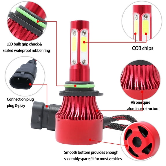 Car Headlight 9005 9006 Combo 45W 3500LM CREE LED High/low Beam Fog Light Bulbs