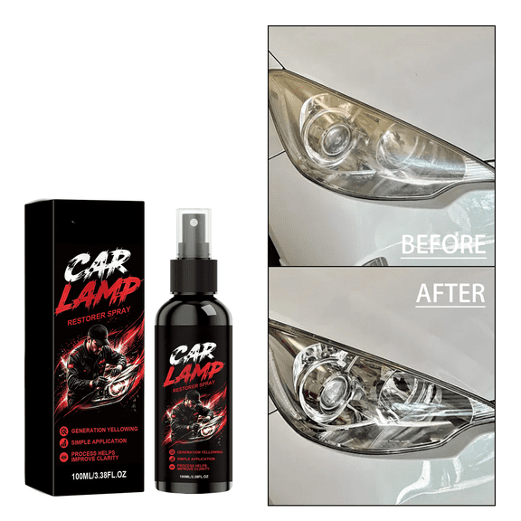 Car Headlight Care, Headlight Restoration, Headlight Cleaner and Restorer Kit Alternative, Ceracoat Headlight Restore Solution, 1Pc 100Ml Easy to Apply Formula That Removes