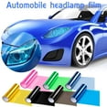 thumbnail image 1 of Car Headlight Color Change Film 30x100cm, PVC Chameleon Light Tint Translucent Sticker, Self Adhesive Lamp Protective Film, Vehicle Taillight Fog Light Wrap Vinyl, 1 of 9