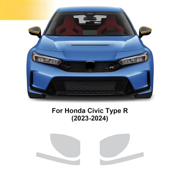 Car Headlight Film for Honda Civic Type R 2023 2024 Rearview A B Pillars Protection Film TPU PPF Transparent Foils Accessories