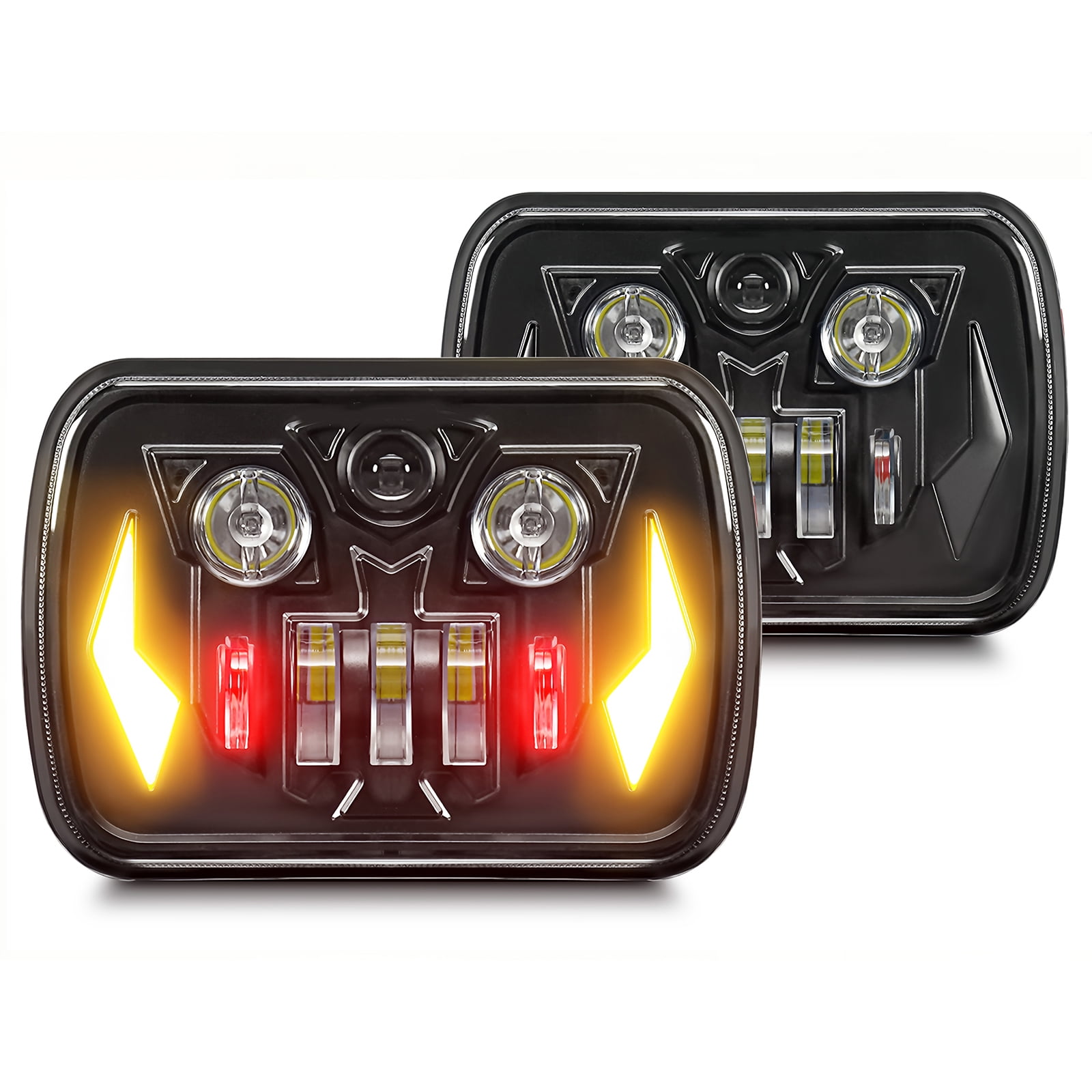 Car Headlight,Led 2 Headlamps With Pcs 5x7'' Beam Car 7x6 7 Inch 7x6 ...