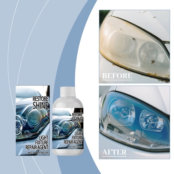 Car Headlight Oxidation Remover 100ml - Plastic Lens Polishing Agent for Restoration & Refurbishment Care