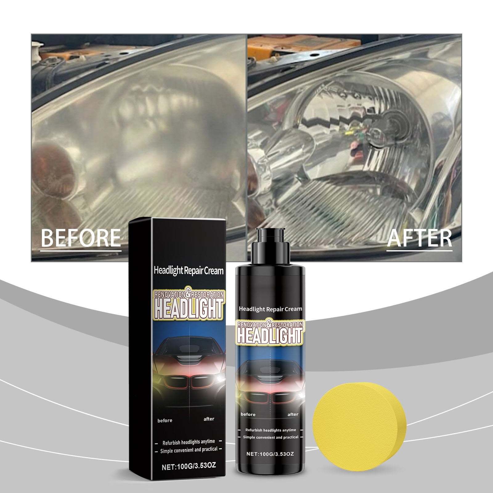 Car Headlight Paste To Fill Scratches And Wear Lamp Care And Car Lamp