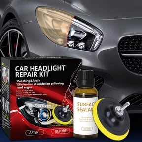 Car Headlight Restoration Kit - Professional 10-Piece Polish & Scratch Remover for Cloudy/Yellow Lights, Includes UV Protectant