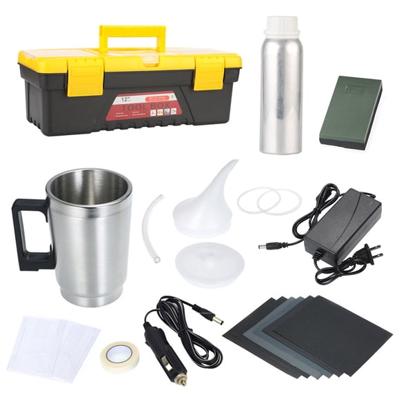 Car Headlight Restoration Kit with Polish Tool and Glass Scratch Liquid - Automobile Headlight Polymer Chemical Polishing Set