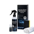 thumbnail image 1 of Car Headlight Restoration kit Cleaner Brightener 3.38fl oz Oxidation Yellowing Remover with Sponge Microfiber Towel for Dull Foggy Lenses Long-Lasting Protective Coating Black, 1 of 6