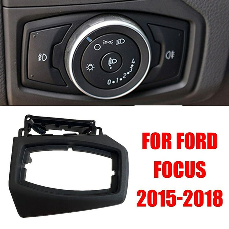 Headlight Switch Trim Frame For Ford Focus 2012-2014 – Black ABS Cover, Easy Snap-On Installation