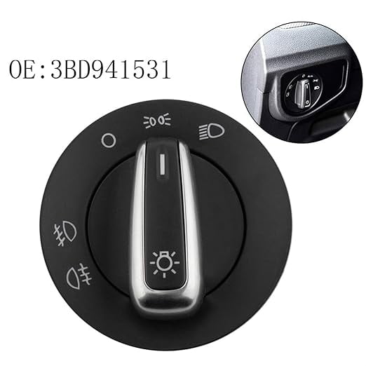 Car Headlight Switches Headlight Control Switch for VW for Beetle for Lupo for Mk4 1998 1999 2000 2001 2002 2003 2004 2005 Car Headlight Control Switch 3BD941531