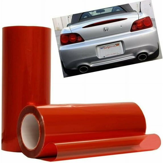 Car Headlight Taillight Fog Light Sticker Tint Protector Film Vinyl Wrap Decals - RED