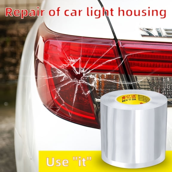 Car Headlight and Taillight Cover Tape for Cracks, Holes, and Tears - High-Adhesion Self-Adhesive Plastic Fixing Cloth for Electric Vehicles