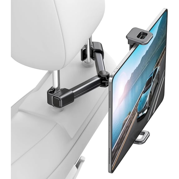Car Headrest Backseat Mount,Phone/Tablet Car Holder,360Rotation,Solid & Steady,Car Trip Essentials,Adjustable Back Seat Tablet Holder,Compatible for All 4"-11" Tablets,iPad,Cellphones