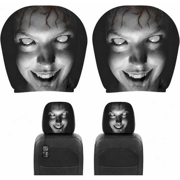 Car Headrest Cover, 2-Pack Seat Protector for Auto, SUV and Vehicle