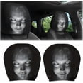 thumbnail image 1 of Car Headrest Cover, Personalized Funny Car Seat Full Face Mask, Wrap Protection for Auto Front Seat Rest Decoration, Universal Interior Car Accessories,Halloween Decorations,2Pcs, 1 of 5