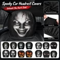 thumbnail image 1 of Car Headrest Cover Spooky Scary Design for Halloween Car Decorations Great Gift for Drivers Car Decorations Interior Set of 2 Polyester Fabric Trunk Or Treat Car Decorations, 1 of 7