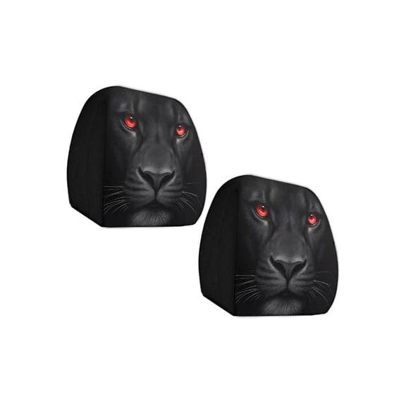 Car Headrest Covers, Soft Polyester Fabric with Funny Cartoon Print, Stretchy Seat Headrest Protector for Auto Interior Decoration – 2 Pack