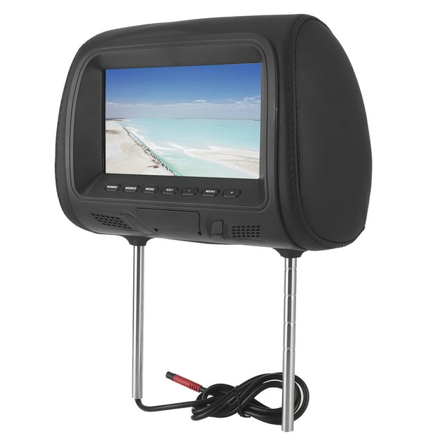 Car Headrest DVD Player, HD Multimedia Support USB Headrest LCD Video