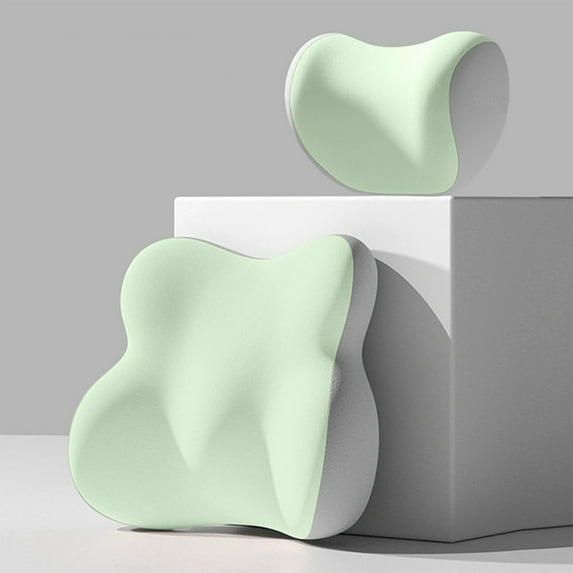 Car Headrest Lumbar Cushion Set - Colorful Backrest and Neck Pillow for Driving Comfort - Lumbar Support Cushion for Car Seats