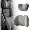 thumbnail image 1 of Car Headrest & Lumbar Support Cushion, 2025 New Car Lumbar Support Pillow and Car Neck Pillow Kit, Ergonomic Car Seat Headrest & Lumbar Cushion for Neck Back Pain Relief, 1 of 6