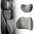 thumbnail image 1 of Car Headrest & Lumbar Support Cushion, 2025 Upgrade Ergonomic Car Seat Headrest & Lumbar Cushion with Adjustable Strap, Car Head Rest and Lumbar Pillow Set for Neck Back Pain Relie (Blue), 1 of 7