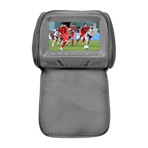 Car Headrest Monitor Universal 7 Inch TFT LED Screen Multimedia MP5 Player Pillow Support USB/SD Input FM/Speaker/Camera ,Easy to Install