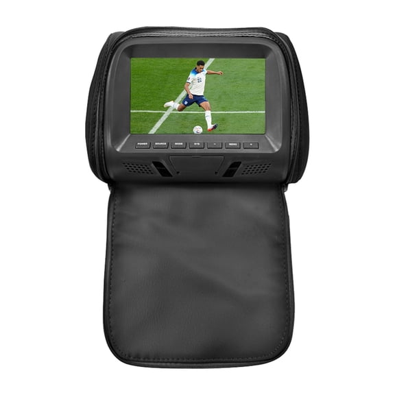 Car Headrest Monitor Universal 7 Inch TFT LED Screen Multimedia MP5 Player Pillow Support USB/SD Input FM/Speaker/Camera ,Easy to Install