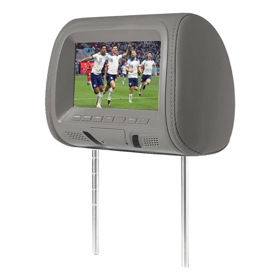 Car Headrest Monitor Universal 7 Inch TFT LED Screen Multimedia MP5 Player Pillow Support USB/SD Input FM/Speaker/Camera ,Easy to Install
