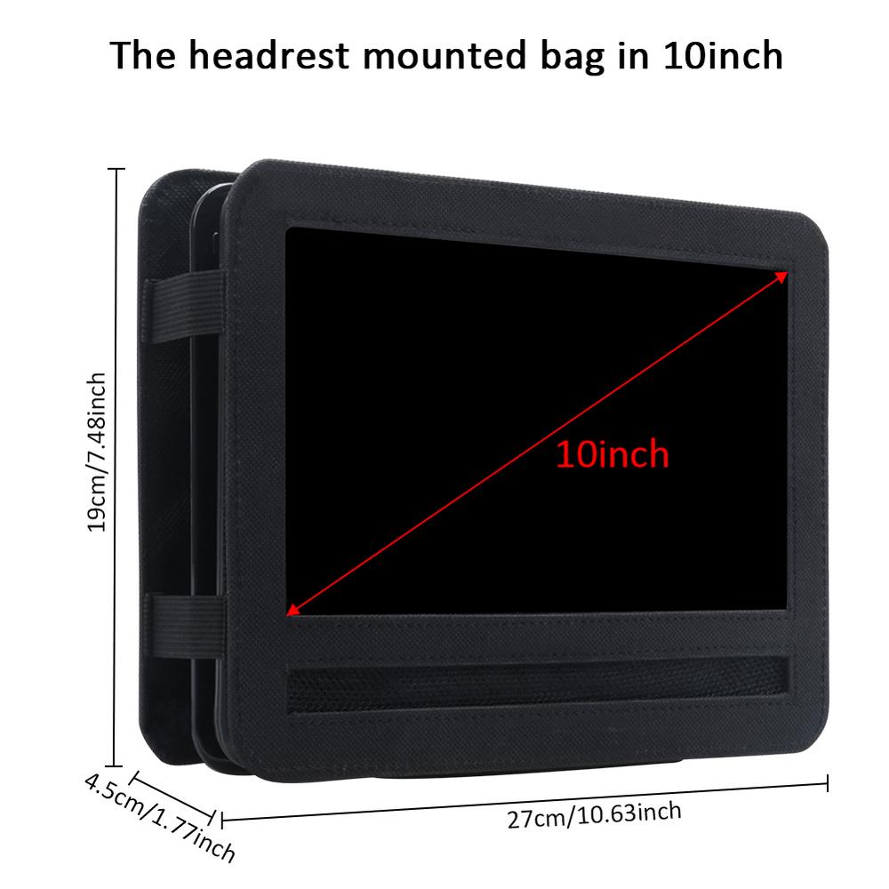 Car Headrest Mount Holder Strap Case for Portable DVD Players Tablets