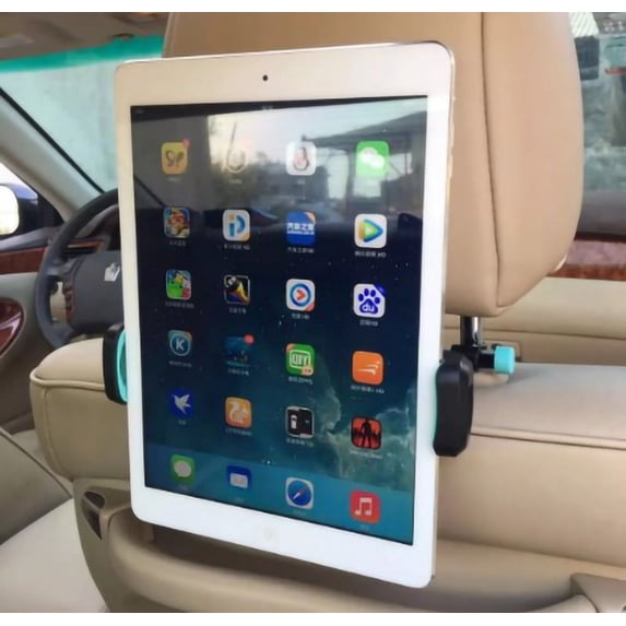 Car Headrest Mount Tablet Headrest Holder Cradle Compatible with Devices Such as iPad Pro Air Mini, Galaxy Tabs, and Other 4.7 -10.5" Cellphones and Tablets, Vent Mountable