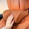 thumbnail image 1 of Car Headrest Neck Pillow, Ergonomic Cushion with Adjustable Straps Automotive Neck Support, Breathable Cloth Headrest Pillow for Cars, SUVs, Trucks, Office Chairs, 10.63 x 6.30 in, Orange, 1 Pack, 1 of 7