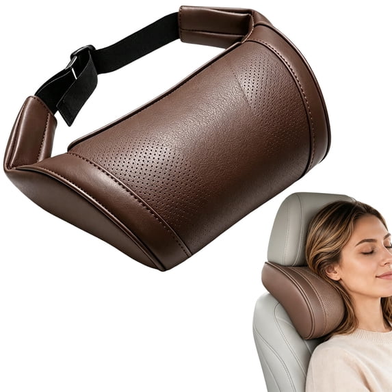 Car Headrest Neck Pillow, Memory Foam Neck Support Cushion with Breathable Washable Cover, Adjustable Headrest Pillow for Cars, SUVs & Daily Driving