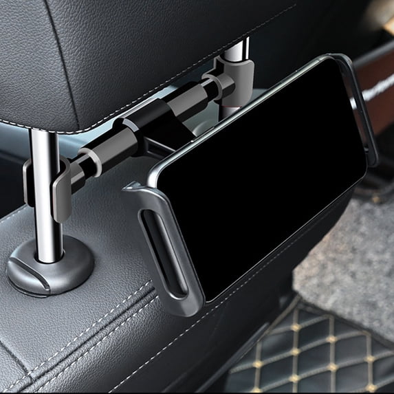 Car Headrest Phone Mount for Back Seat | 360° Rotatable Tablet Holder with Telescopic Arm | Universal Vehicle-Mounted Phone Stand for Kids & Passengers | Anti-Vibration Car Accessory