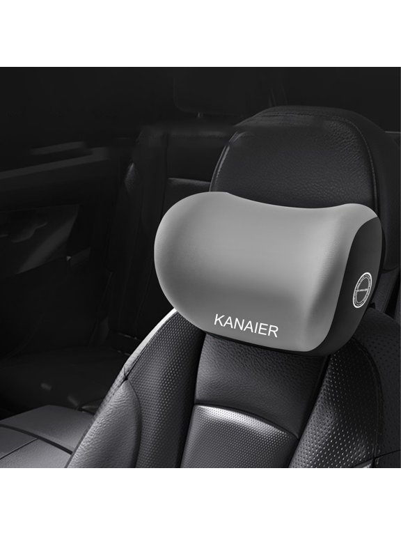 Car Headrest Pillow, Car Lumbar Support Pillow, Breathable Foam Neck Pillow with Elastic Straps, Automotive Headrest Pillow, Interior Accessories for Cars, Trucks, SUVs