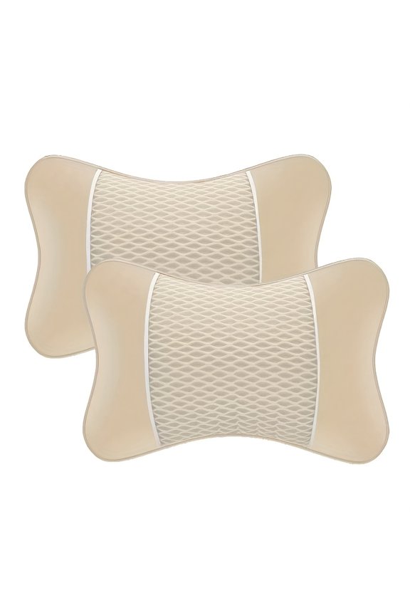 Car Headrest Pillow Car Neck Pillow Breathable Faux Leather Pillow Headrest Auto Neck Pillow Driver Seat Head Rest for Car Interior Accessories